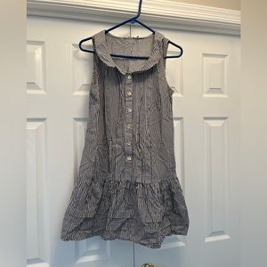 Vintage style collar neck low waist dress